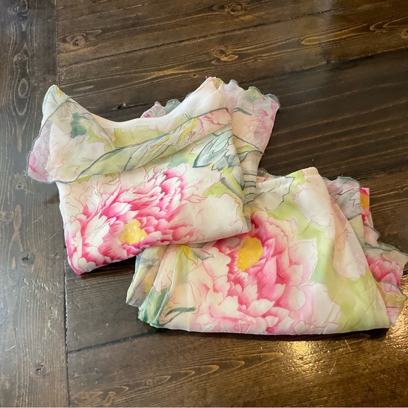 AGB Floral Women's top and skirt set - Pink and Green - Picture 1 of 16